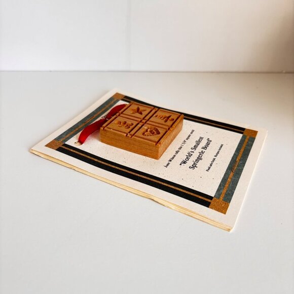 Springerle Gene Wilson Carved Wooden Mini Christmas Tree‎ Ornament Cookie Stamp - Picture 4 of 5